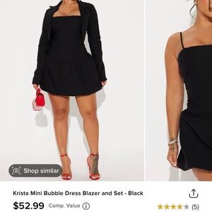 Fashion Nova Black Mini Sundress Spaghetti Strap